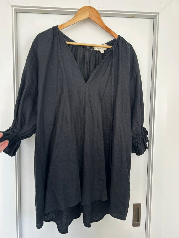 Caitlin Crisp black playsuit