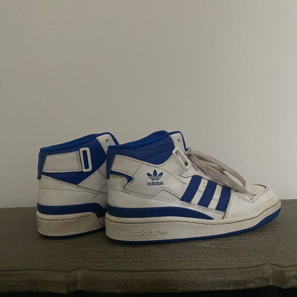 Adidas Forum White Blue High Top Sneakers