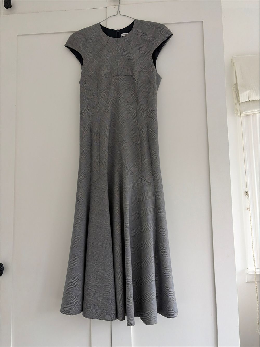 Camilla and Marc Grey Plaid Midi Dress