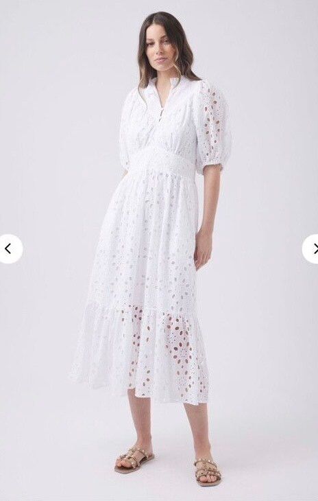 Claudia Broderie Maxi Dress