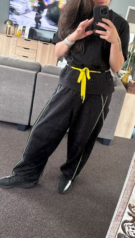 ZAICEK black barrel track pants