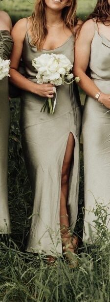 La Lune Bias Cowl Maxi Dress - Sage