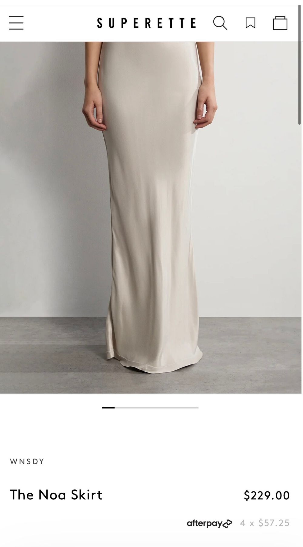 WNSDY The Noa Skirt Beige Maxi Skirt Superette