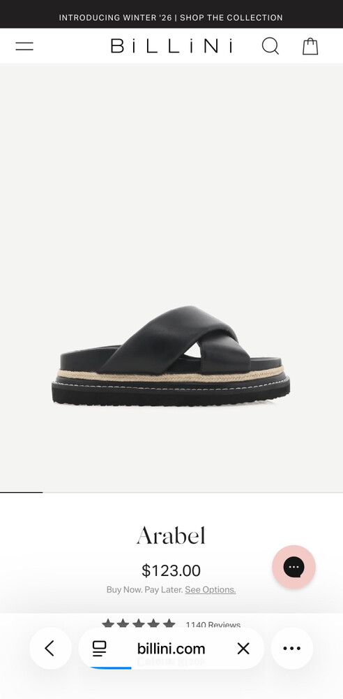 Billini Black Slides