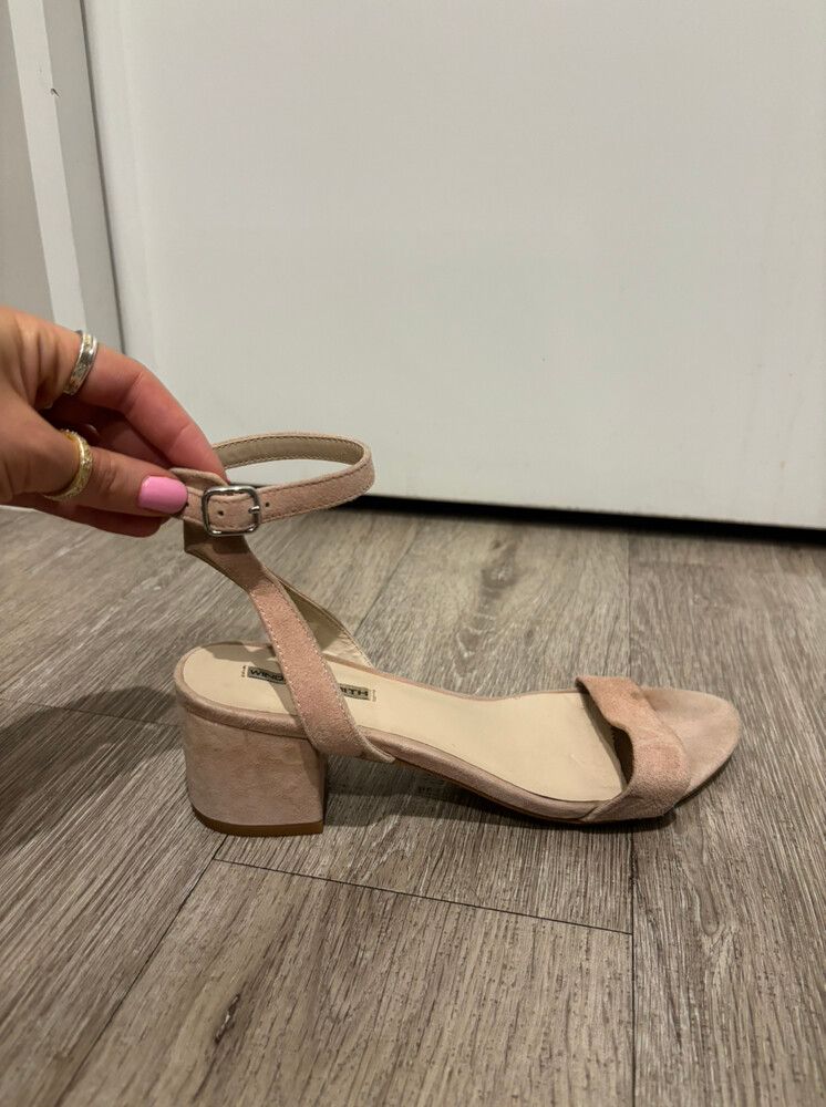 Windsor Smith Leather Dusky Pink Suede Heels
