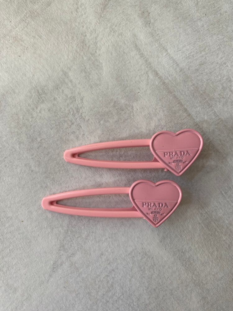 Prada Pink Hair Clips