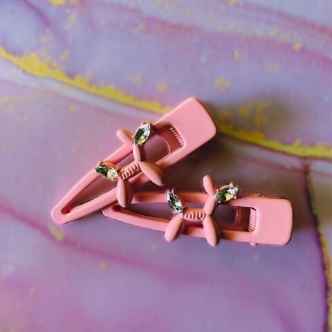 Miu Miu Pink Hairclips