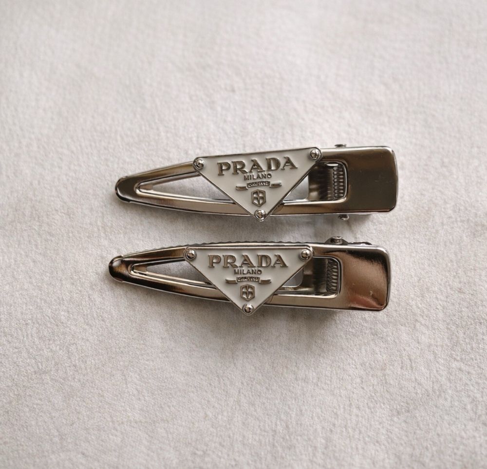 Prada Silver Hair Clips