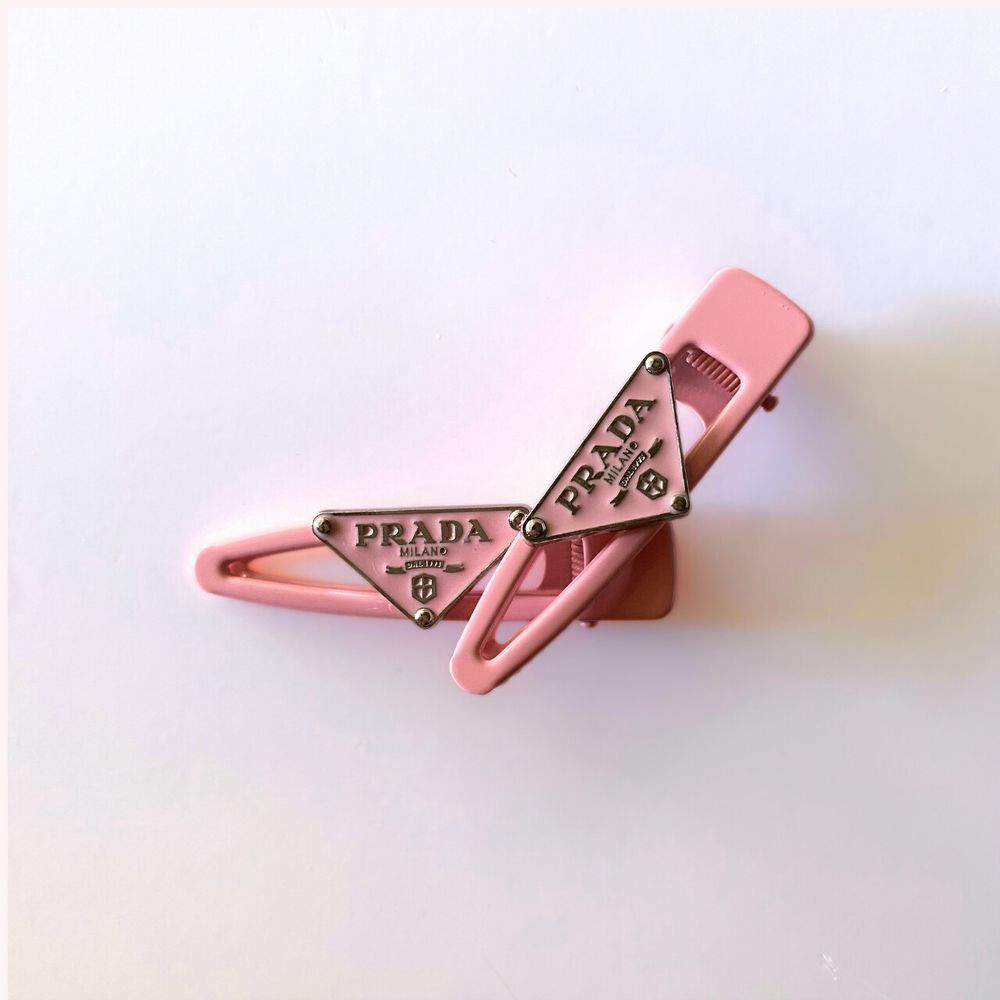Prada Pink Hair Clips