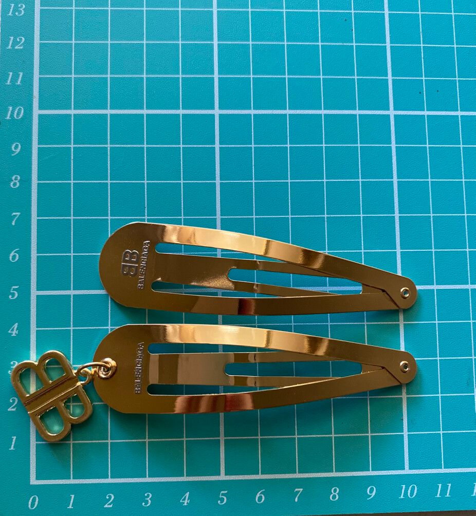 Balenciaga Gold Snap Hair Clips