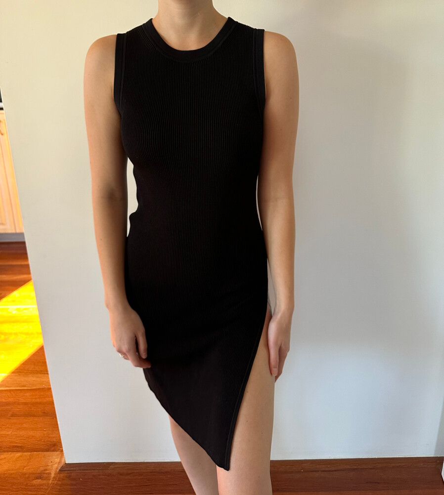 Black Slit Dress