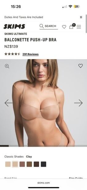 Skims Push Up balconette bra