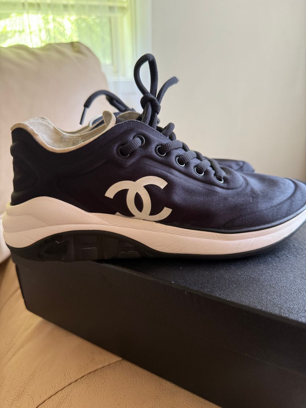 CHANEL Black Sneakers