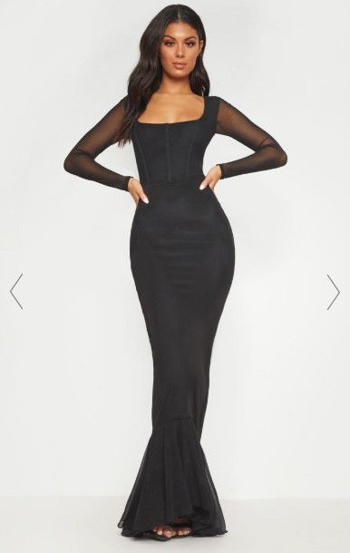knee length dresses for ladies Jasmyn Hot Fix Maxi Dress with Mesh Back / Chocolate | Meshki