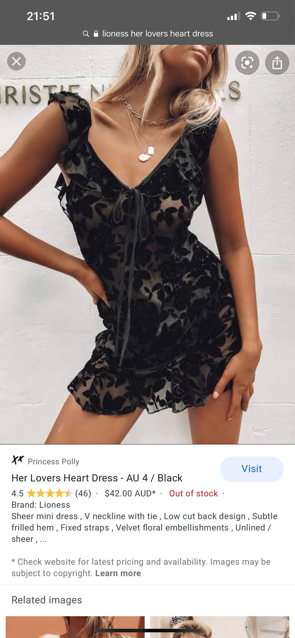 her lovers heart dress black Elizabeth Heart Cut-Out Dress