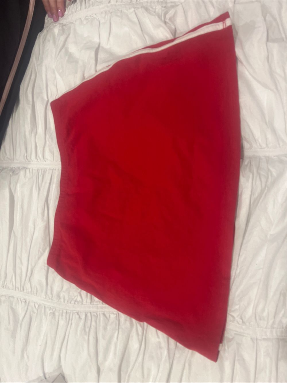 cotton on red tennis skirt