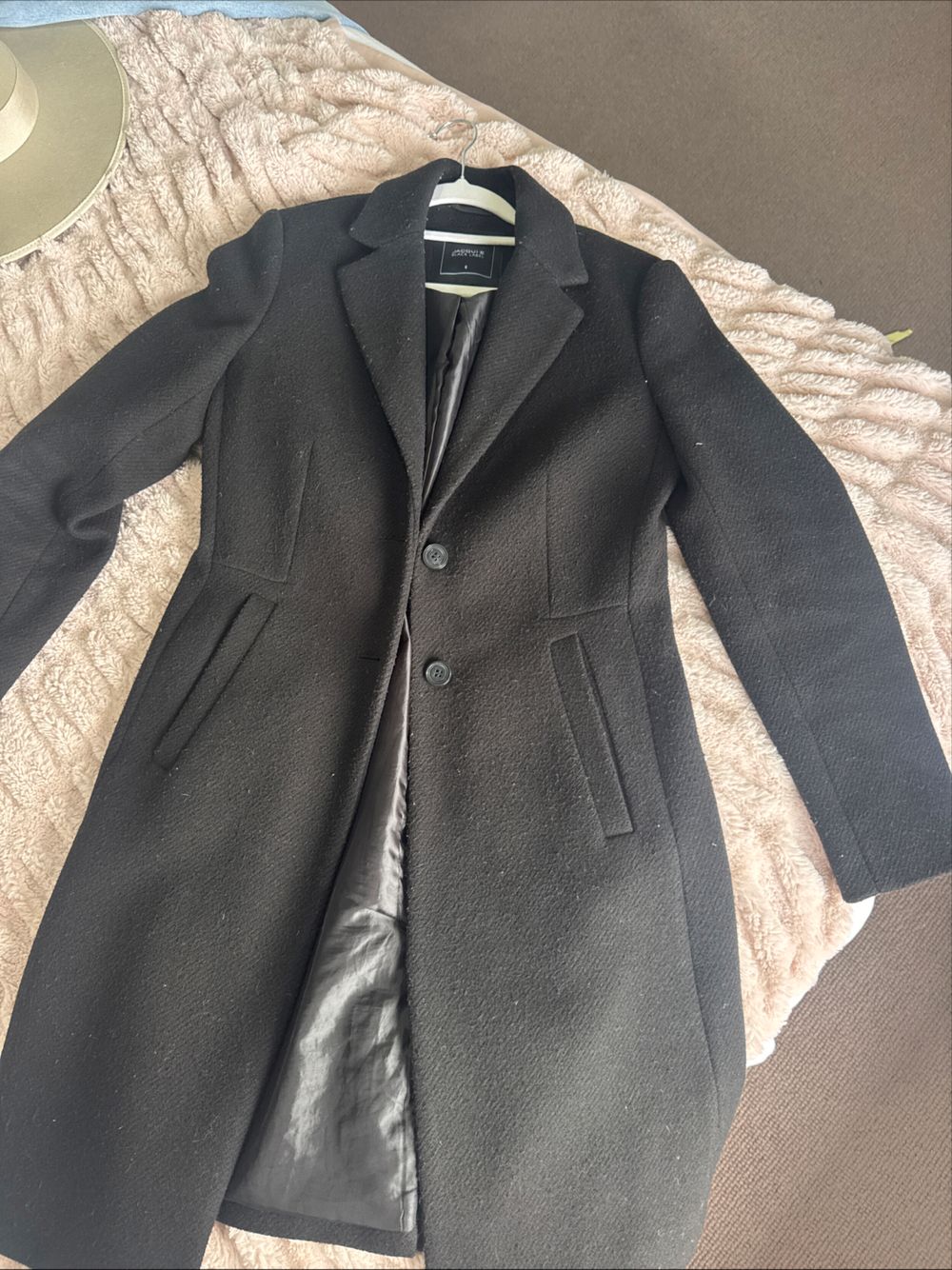 Jaqui E Black Wool Coat