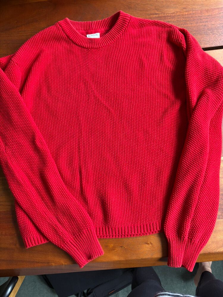 Kowtow Red Knit Escape Crew