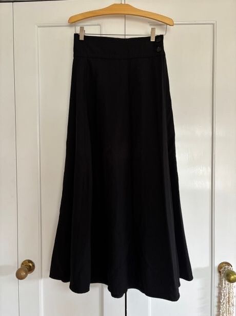 Isaac and Lulu Black Midi Skirt