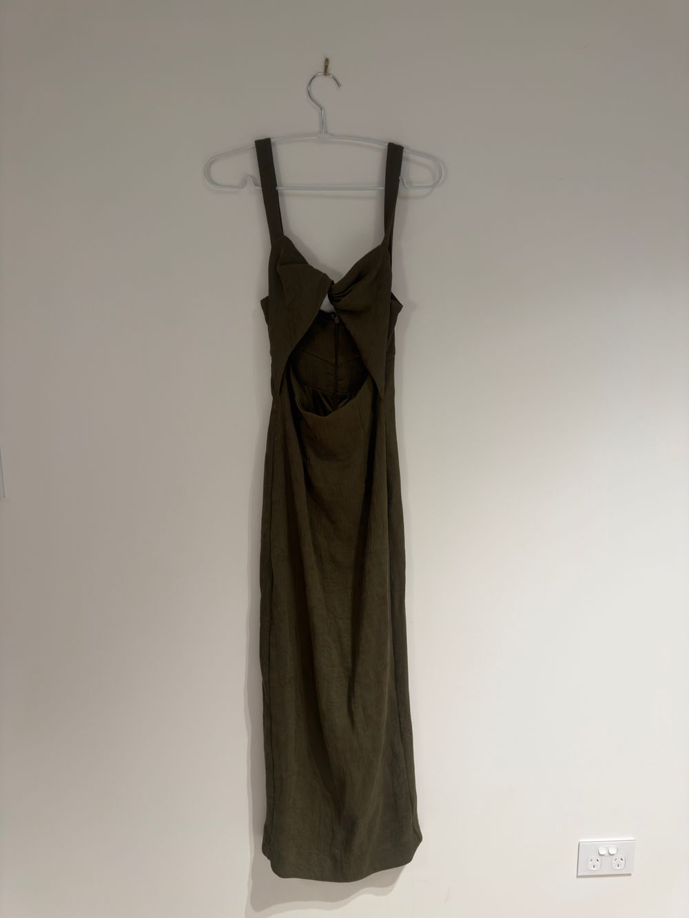 Shona Joy Khaki Midi Dress