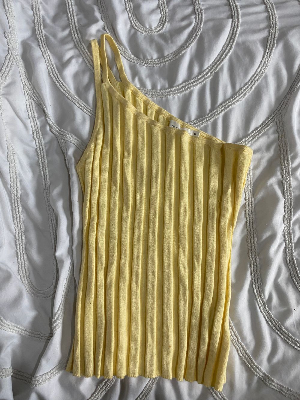 Glassons Yellow Ribbed Top