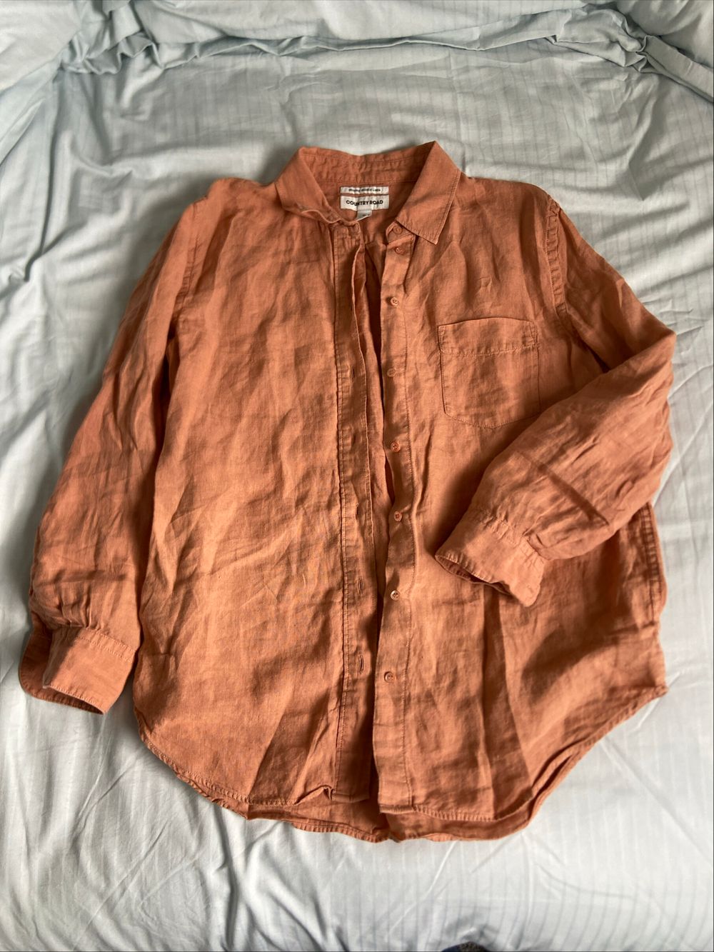 Country Road French Linen Rust Shirt