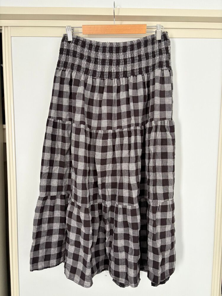 Little Lies Gingham Midi Skirt