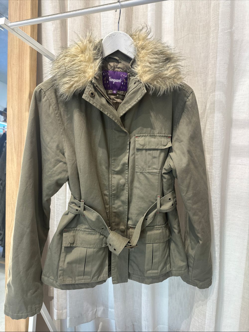 Vanguard Khaki Parka With Fur Trim