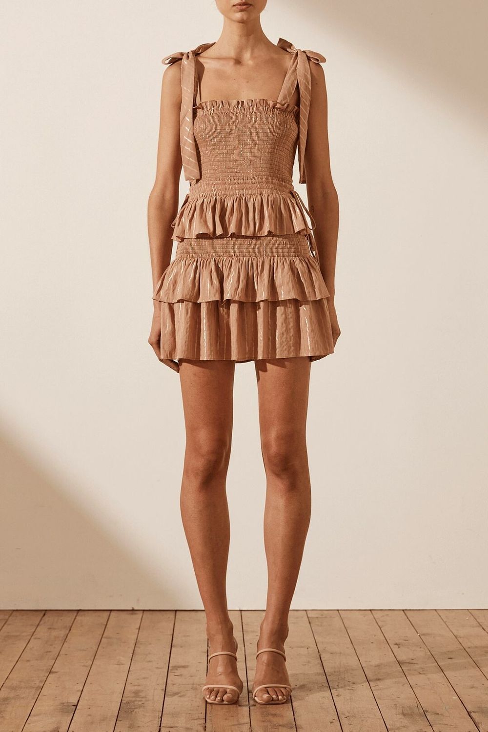 shona joy shirred mini dress Shona Joy Monique Shirred Mini Dress In Ivory - 30% Off