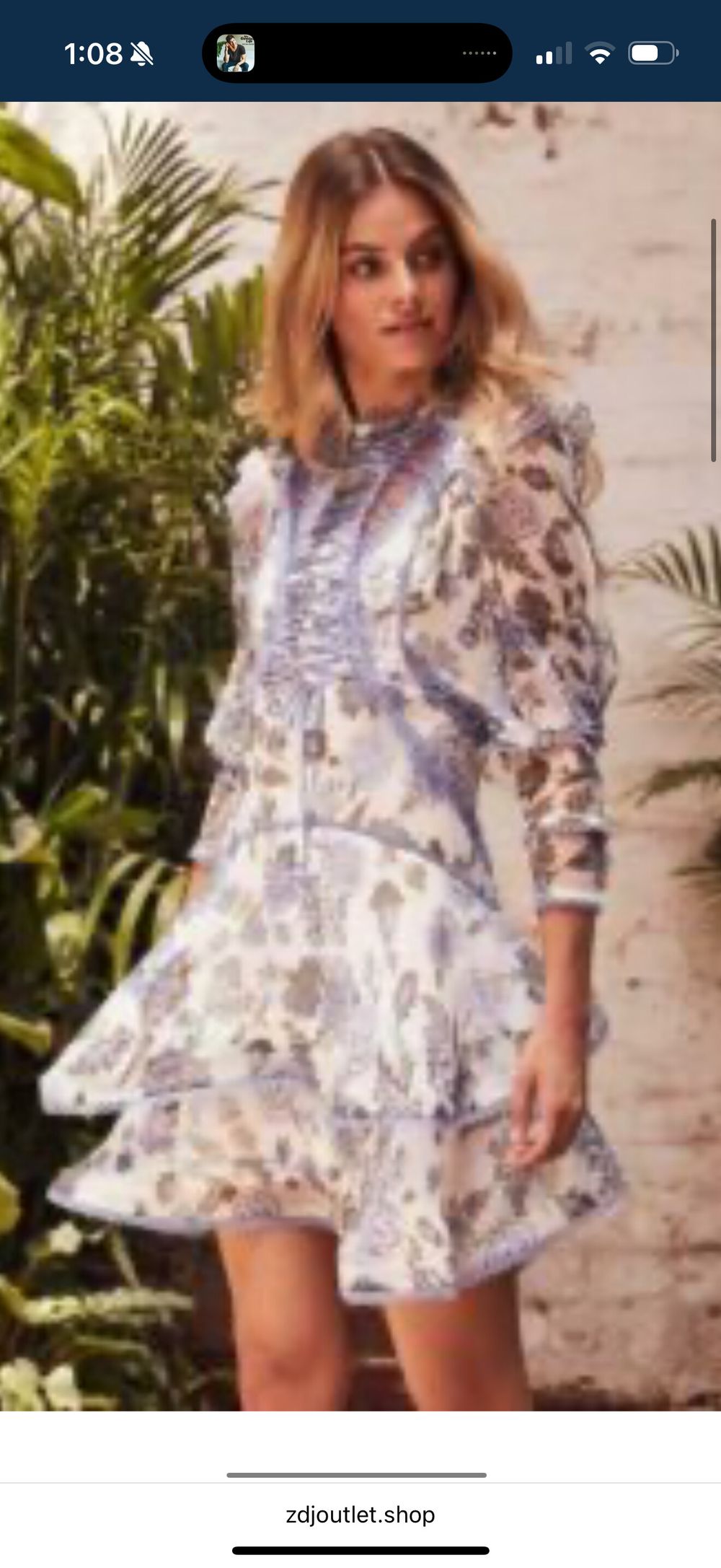 thurley bluebell print mini dress Thurley Bluebell Mini Dress Print Size 8
