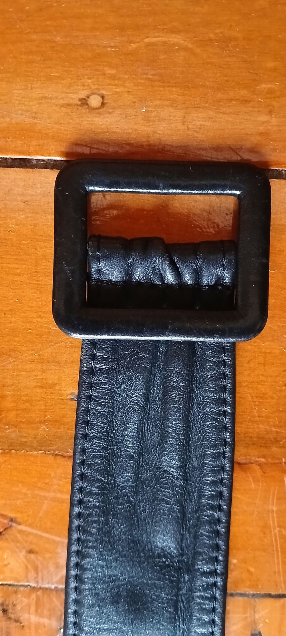 Vintage Max Black Genuine Leather Belt - Made in NZ (Size M)