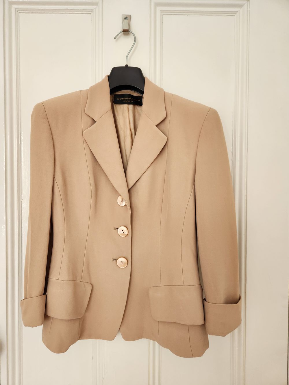 Vintage Donna Karan New York peach blazer, size 6
