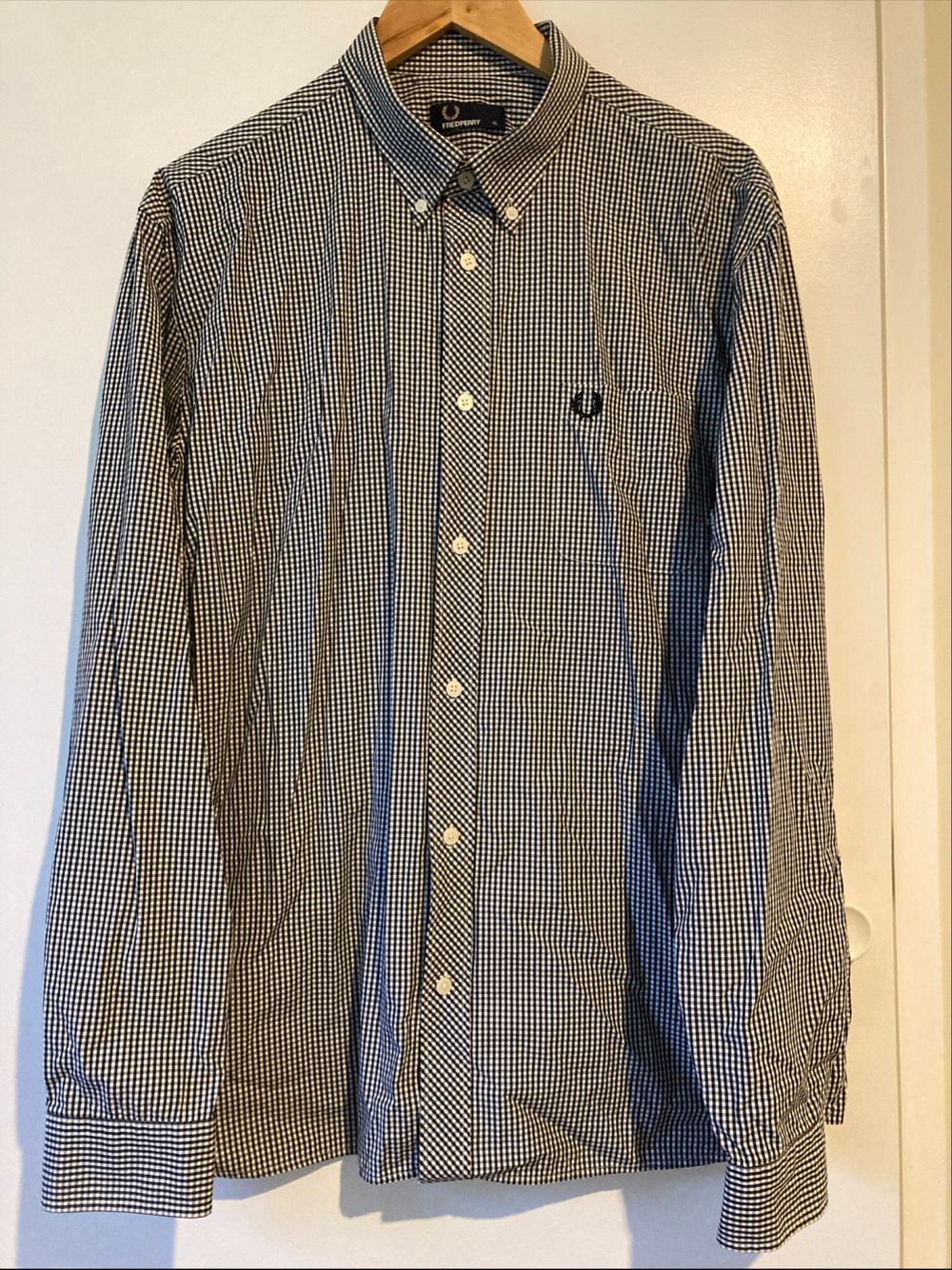Fred Perry Black And White Gingham Shirt