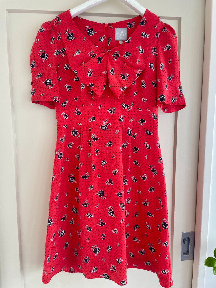 karen walker red dress Karen Walker | Dresses | Long Sleeve Red Polkadot Dress