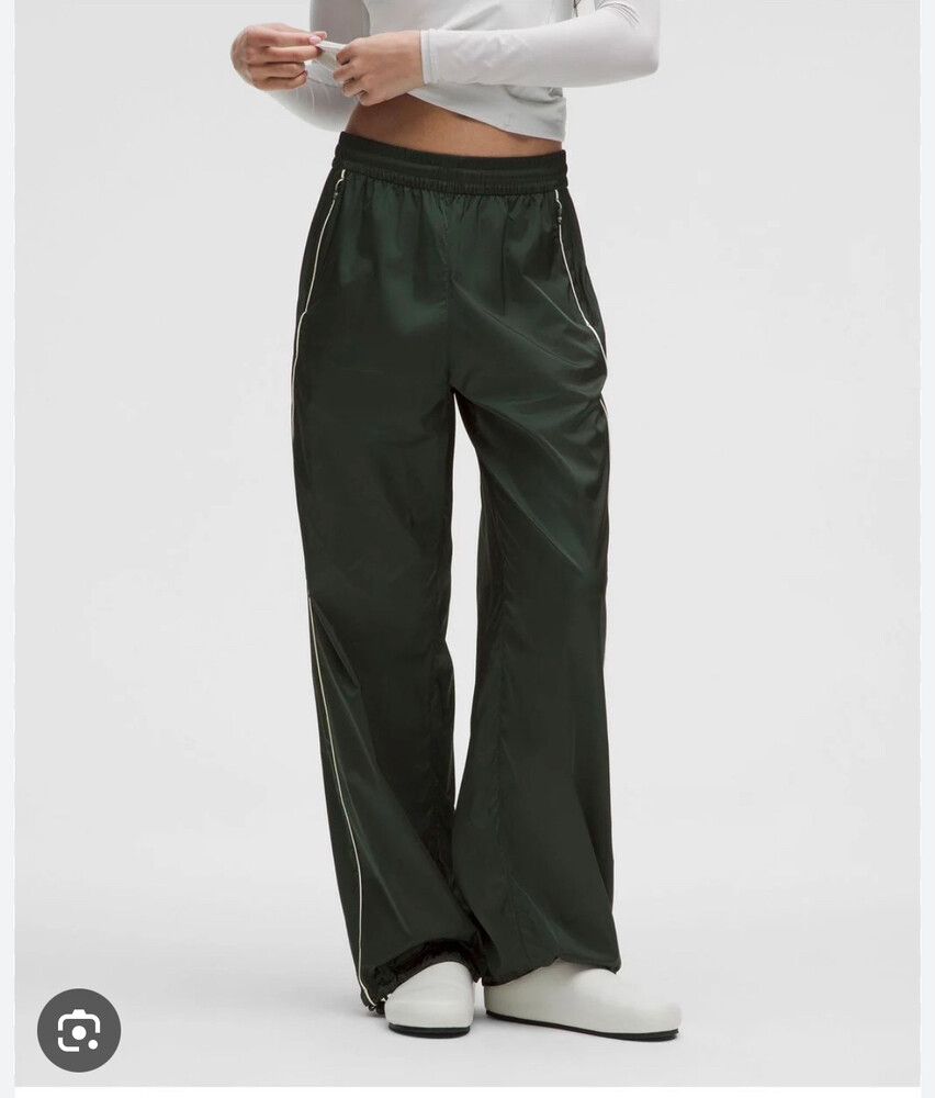 Lululemon satin track pants.
