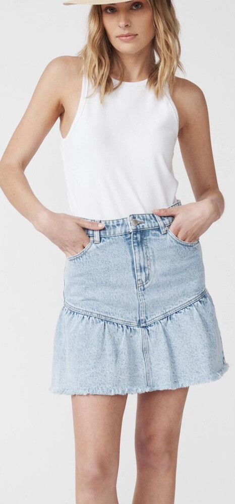 Decjuba Willow Ruffle Mini Skirt