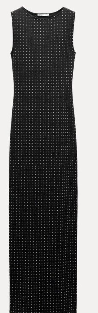 Zara Black Rhinestone Maxi Dress