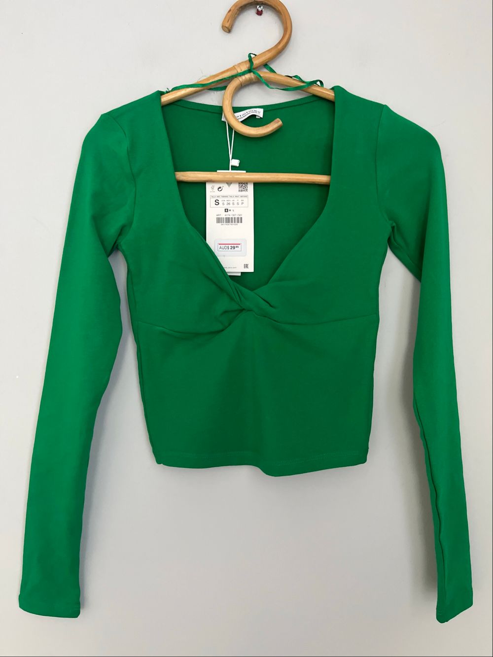 Zara Green Long Sleeve Top