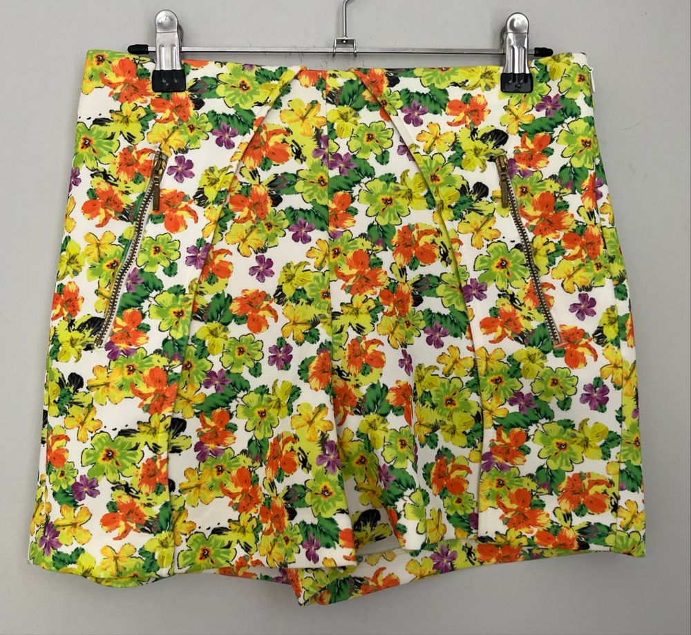 Zara Floral High Waisted Shorts