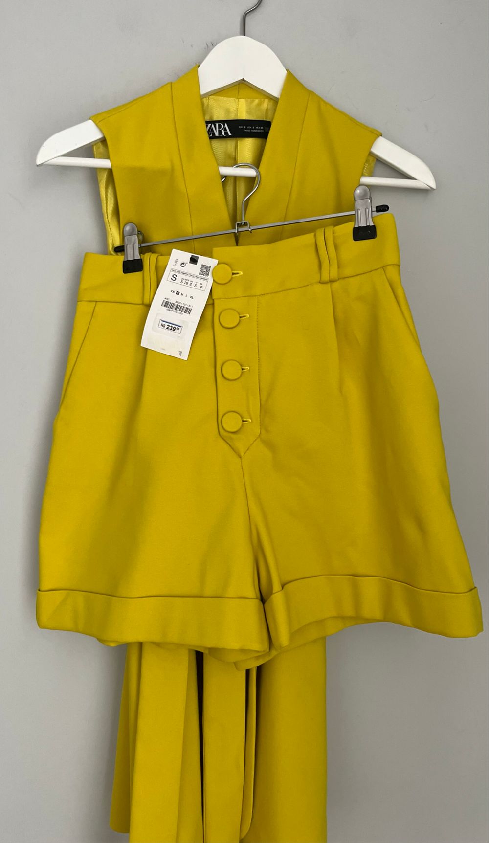 Zara sleeveless vest and shorts set