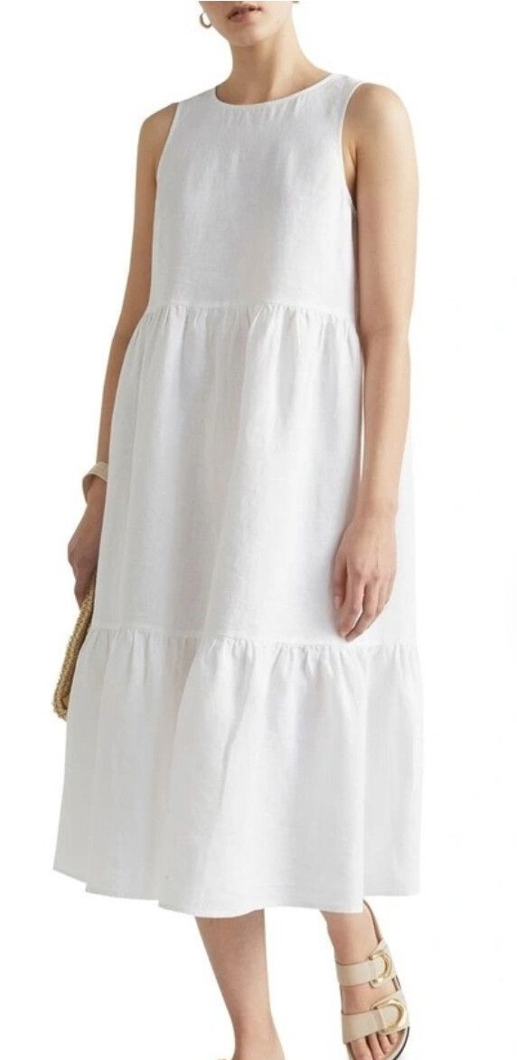 Seed Heritage White Linen Dress