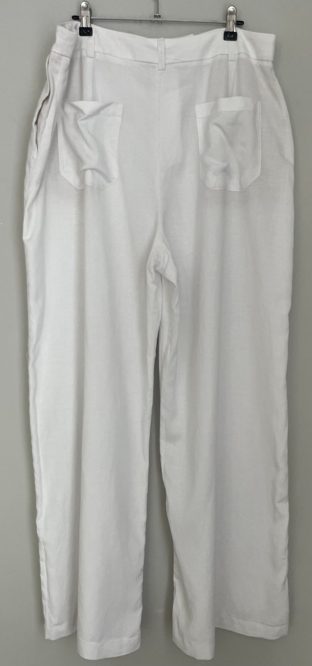Dotti Linen Blend White Wide Leg Pants