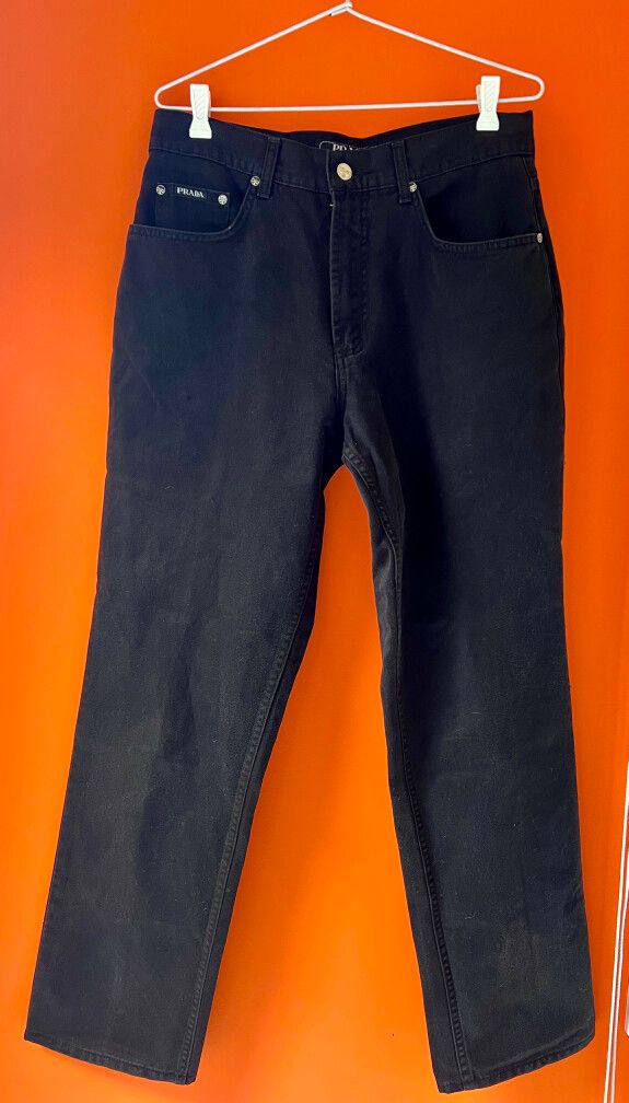 PRADA Black Jeans authentic Men’s 33/32 Straight Leg 100% Cotton RRP $1500