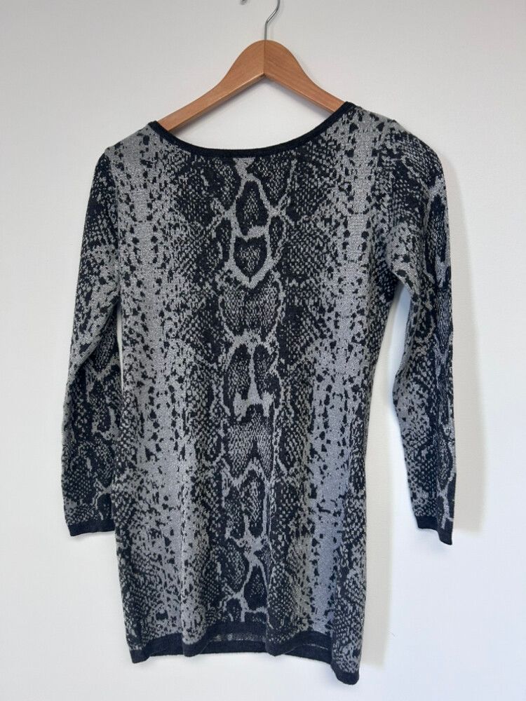 leopard print metallic jumper