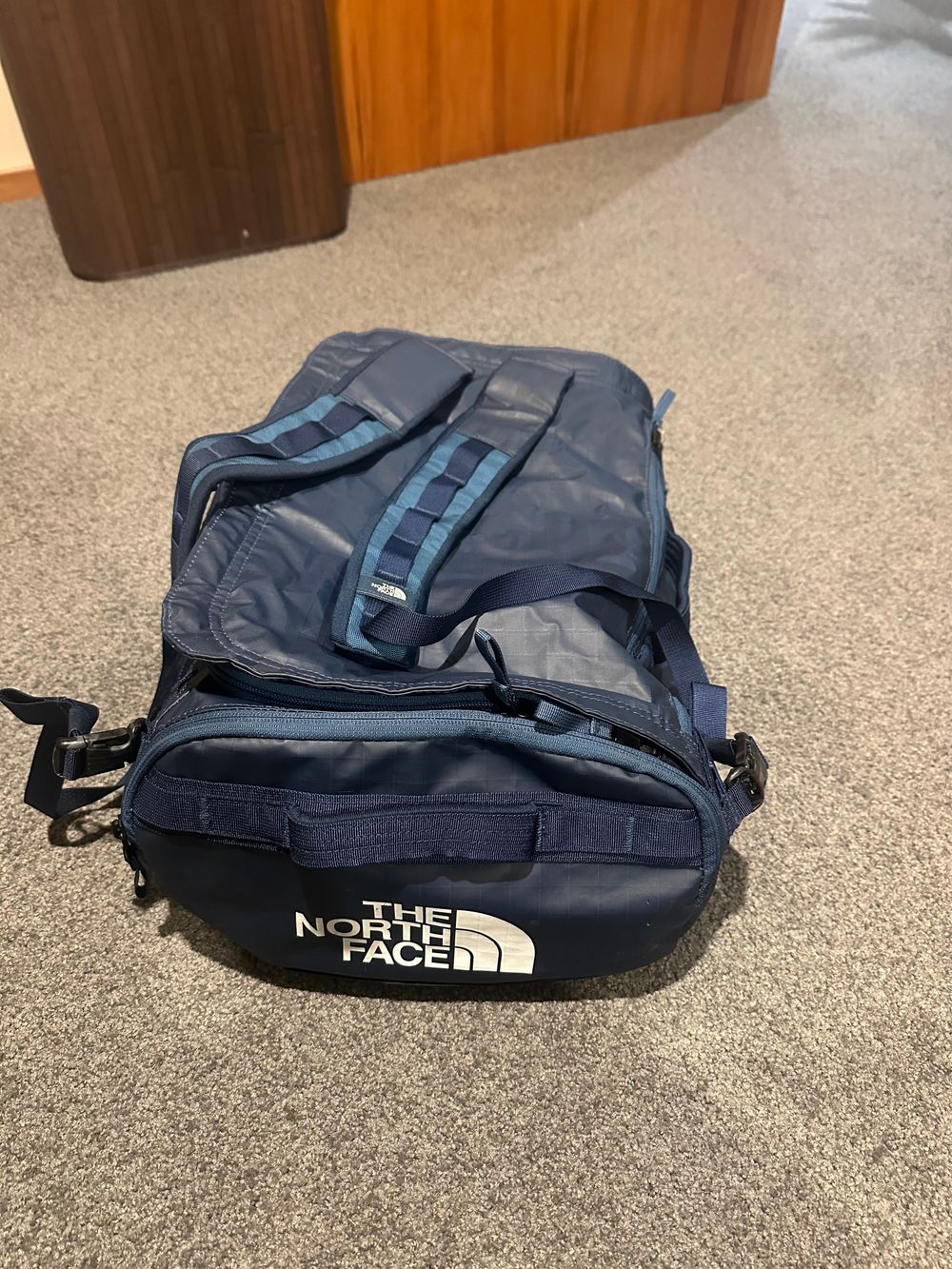 The North Face Blue Base Camp Voyager 32L Travel Bag