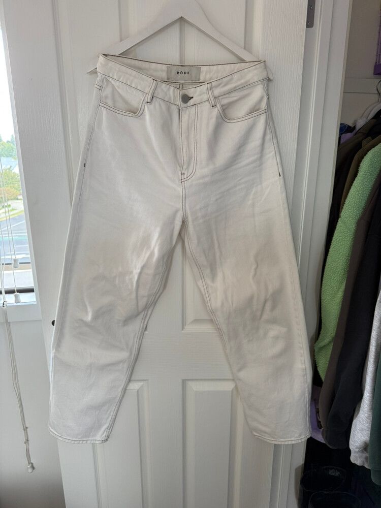 White Straight Leg Jeans