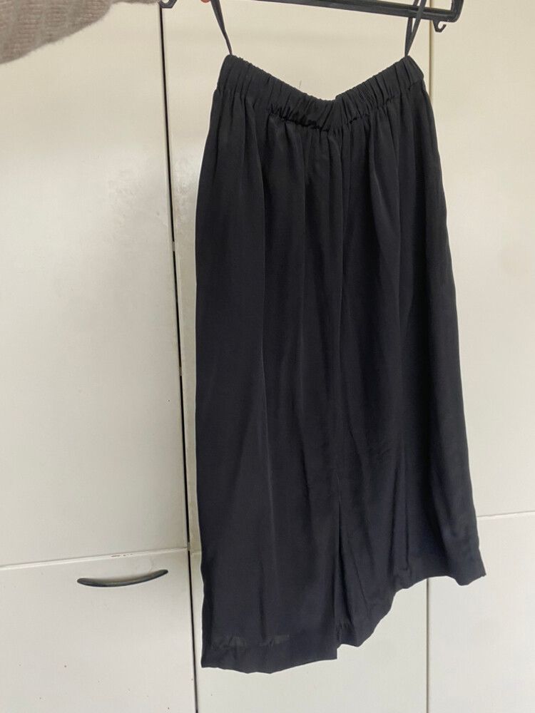 100% Silk Black Skirt