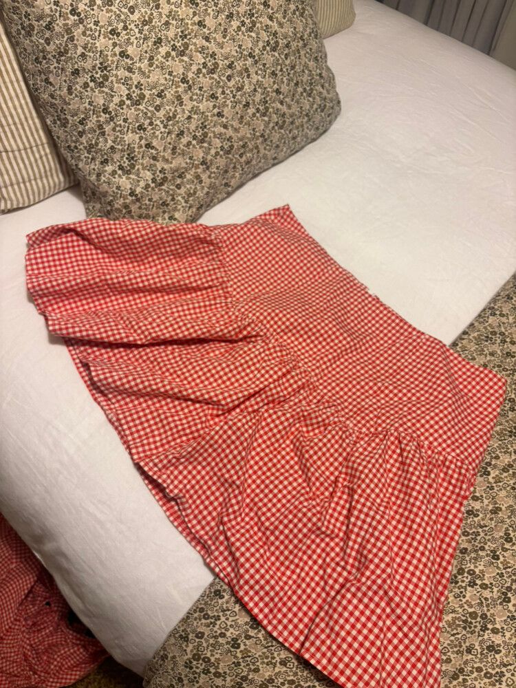 Ruby Trulli Mini Skirt - red gingham