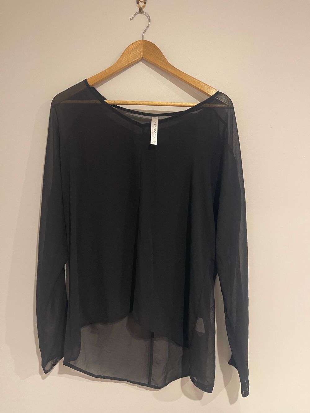 LOAF & COCO Black Sheer Blouse