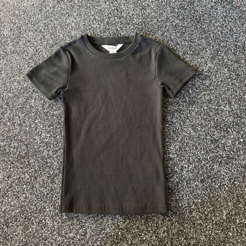 Glassons Black Ribbed T-Shirt